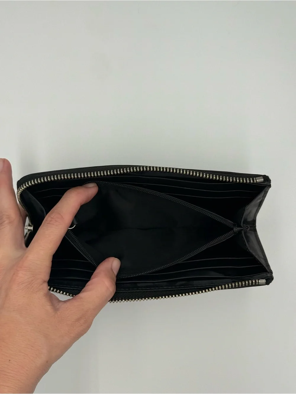 Coach Black Leather Zip-Around Women’s Wallet